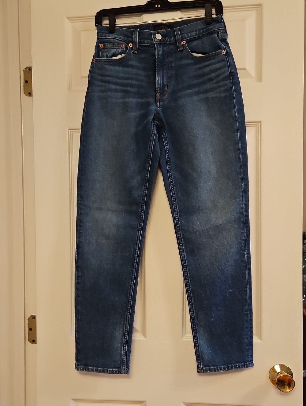 Alex Mill High-Rise Medium Blue Straight Jeans 28" Length